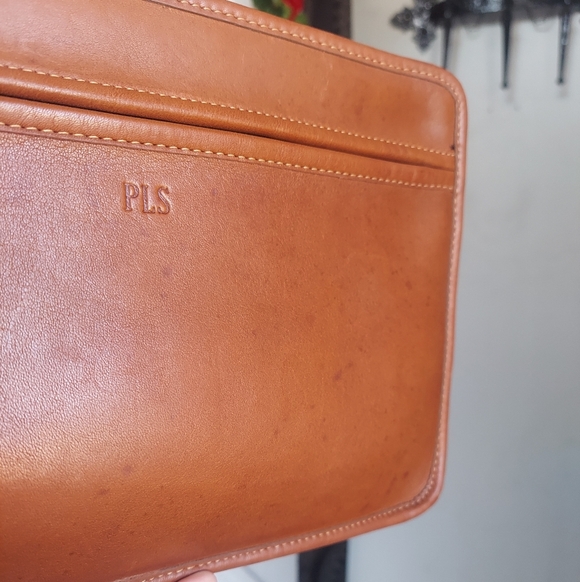 Vintage Coach British Tan Standard Clutch 5140 🤎 READ